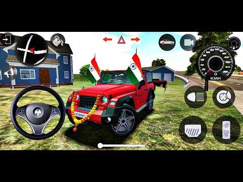 Modified Mahindra Thar Car Games : Indian Red Car (Gadi Wala Game) Car Game Android Gameplay 2026