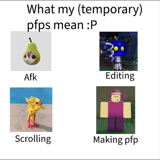 different pfps + meaning (CHECK DESC!)#lazy