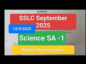 SSLC Science Midterm Question paper with solutions 2025