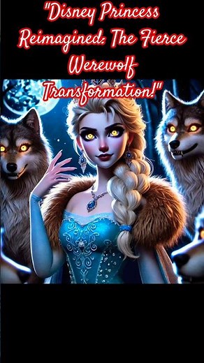 "Disney Princess Reimagined: The Fierce Werewolf Transformation!"