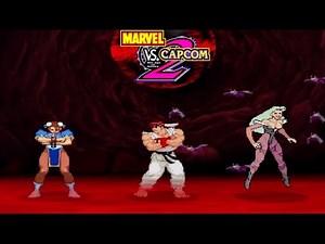 Marvel VS Capcom 2 Morrigan Chun-Li and Ryu Playthrough