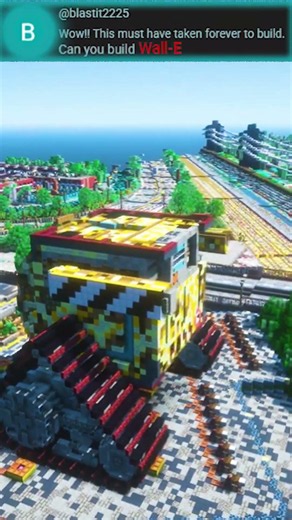 A #Giant #WALL-E hs escaped with Fun Slme! #minecraft #coolbuilds #minecraftguide #minecraftbuilding