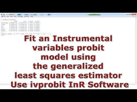 Fit Instrumental variables probit model use generalized least squares estimator ivprobit R Software
