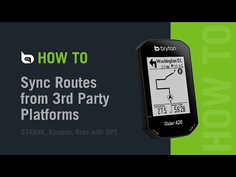 Bryton Rider 420 | Sync Routes from 3rd Party Platforms
