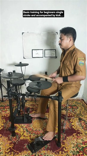 BASIC TRAINING FOR BEGINNERS SINGLE STROKE AND ACCOMPANIED BY KICK‼️