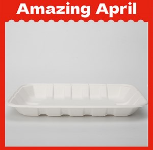 [Hot Item] Hight Quality Biodegradable Disposable Food Tray Sugarcane Bagasse Paper Pulp Tray