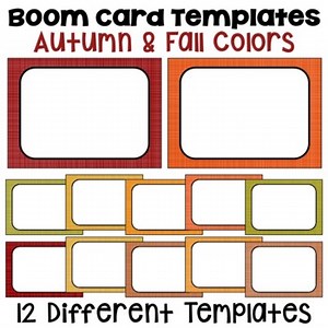 Boom Card Templates and Frames in Autumn and Fall Colors