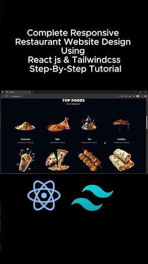Complete Responsive Restaurant Website Design Using React js & Tailwindcss | Step-By-Step Tutorial