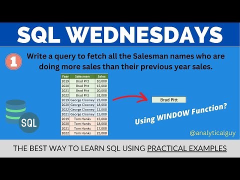 Write Complex SQL Queries | Interview questions with Solution | Windows Function | #SQLWednesdays