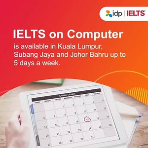 Here's one more reason for you to book the computer-delivered IELTS test: Get your results in just 3 to 5 days! Computer-delivered IELTS tests available at #IDPKualaLumpur #IDPSubangJaya and #IDPJohorBahru. Book now at https://bit.ly/3691DFv! ---------------------------- ➡️Facebook: www.facebook.com/ieltsmalaysiaidp/ ➡️Instagram: www.instagram.com/idpmalaysia ➡️Twitter www.twitter.com/IDP_Malaysia | IELTS by IDP | Facebook