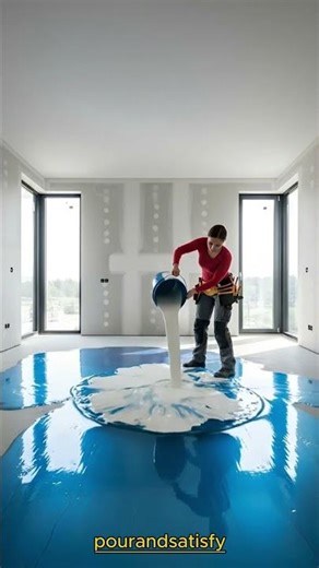 Floating Bed Illusion Over 3D Cloud Epoxy Floor!🛏️☁️