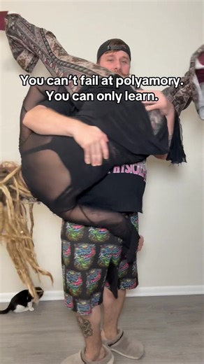 12K views · 96 reactions | Why is this so darn cute? 殺 but yeah dude so like you aren’t getting any awards for doing polyamory perfect. So why not just have fun? Enjoy the moments! And as always I love you John Reid and I love getting to experience this with you! #funnycouples #polyamorousrelationships #perfection | Kiley Ann | Facebook