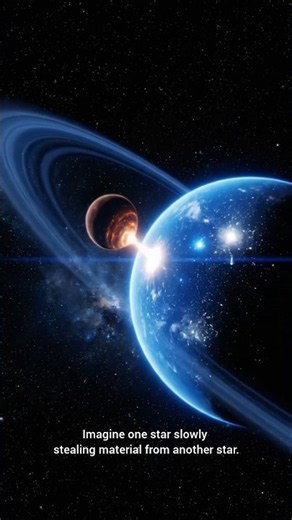 What if one star could steal material from another? ⭐🌀#education #space #explore