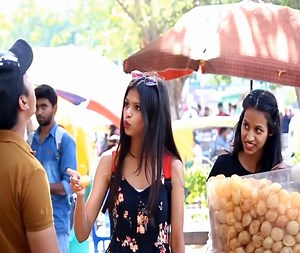 Eating Cute Girl's Pani Puri Prank | Funny & Prank in India