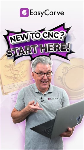 Vectric on Instagram: "EasyCarve makes 3D carving simple. Choose a background, drop in a model, create your toolpaths, and start cutting. No complex tools. No confusing menus. Just an easy browser-based workflow built for beginners. ✨ Try your first project for free. #easycarve #easyas123 #3dprojects #cncprojects #cncsoftware #vectric #cnc #vcarving #3dmodels #wintersign #cncsign"