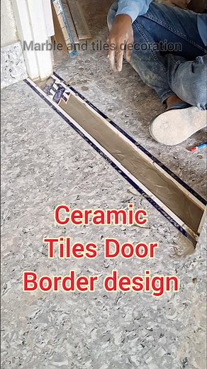 ceramic tiles Door border design #shorts #ceramictiles #borderdesign #tilesinstallation