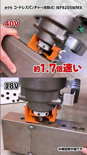 【NF9205WMX】Ultra-fast with Makita 40V! 50mm Throat Depth Cordless Angled Puncher【Ogura】