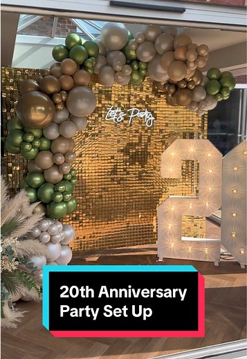 20th Anniversary Party Display Setup