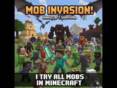 AM TRYING ALL KIND OF MOBS IN MINECRAFT #live #minecraft