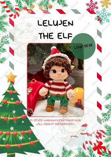 Lelujen the Elf-amigurumi Pattern-christmas Amigurumi-pattern Elf - Etsy