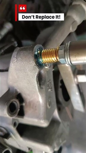 Stripped Thread Fix in Seconds! Brass Insert Hack That Actually Works 🔧🔥