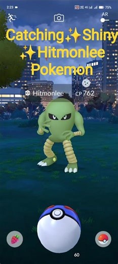 Catching✨ Shiny✨ Hitmonlee Pokemon #shinypokemon#pokemon#pokemongo#pokemongame#wildpokemon#pokémon