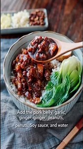 How to Make Authentic Taiwanese Braised Pork Rice (Lu Rou Fan) | 10-Second Recipe #recipe# #food