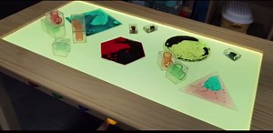 Rainblow Sensory Light Table – Solid Wood Table with Push-Button Light Controls – Hands-On Visual Learning Tool for Preschools, Classrooms & Home