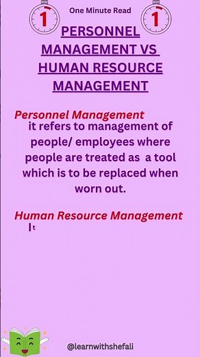 Personnel Management and Human Resource Management #hrm #humanresourcemanagement #hrmshorts