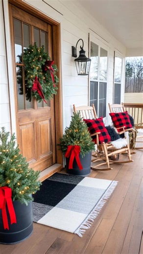 184K views · 3.1K reactions | 15 Simple Farmhouse Christmas Front Porch Decor Ideas ❤️ | Sustainability Success | Facebook