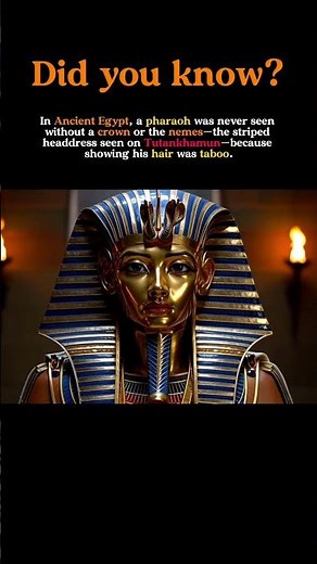 Why Egyptian Pharaohs Were Never Seen Bareheaded #history