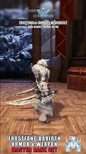 Frostfang Alpha+ Armor & Weapon Set - MHW: Iceborne #monsterhunter #showcase #armor #frostfang
