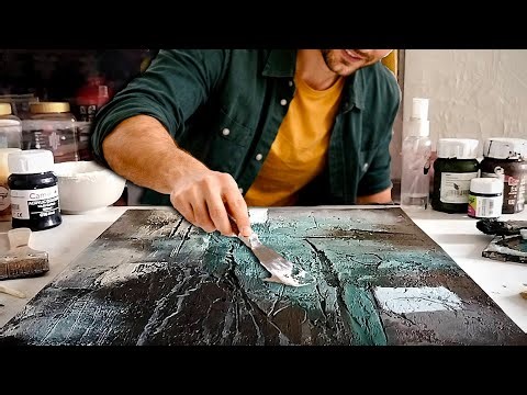 Mastering Textured Abstract Art: Acrylic Painting Tutorial with Palette Knife