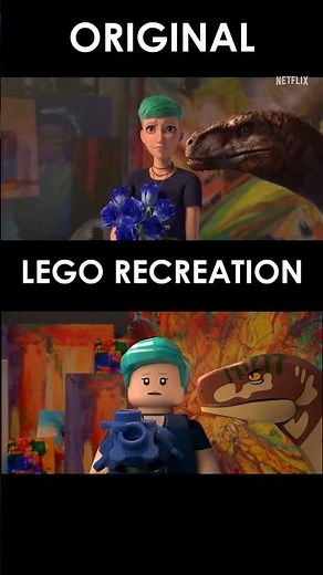 Brooklynn's Deadly Atrociraptor Portrait LEGO Scene by Scene Comparison | Chaos theory 3D Animation