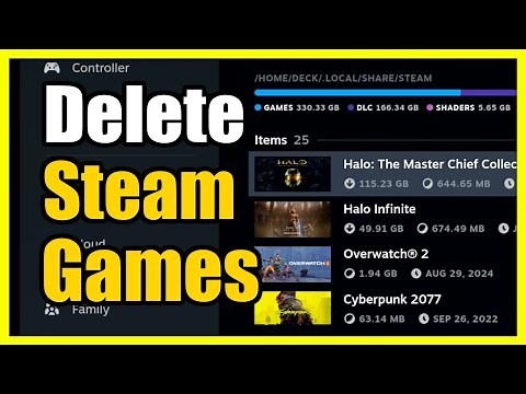 How to uninstall and delete games on Steam deck (Easy Method)