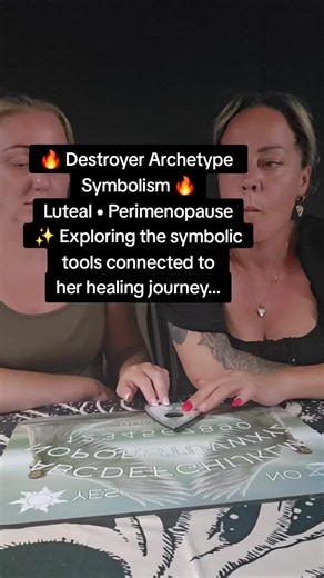 🔥 Destroyer Archetype The often-forgotten Destroyer archetype represents the energy of release, transformation and change. In this exploration, we look at the symbolic connections between the Destroyer, the luteal phase, perimenopause and the tools associated with navigating times of transition and rebirth. Full video on YouTube: What If History Is Missing an Entire Female Archetype? ✨ #female #lutealphase #chakra #perimenopause #archetypes