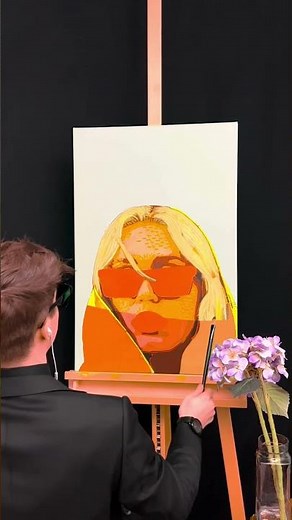 Painting Miley Cyrus in Pop Art