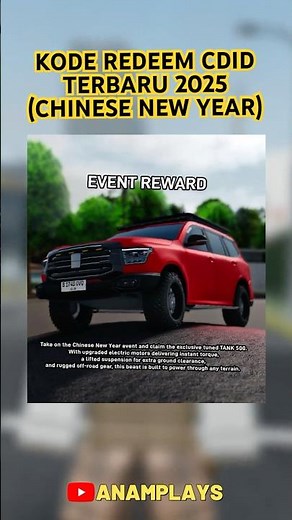 Kode redeem CDID terbaru update Imlek 2025 #cdid #update #koderedeem