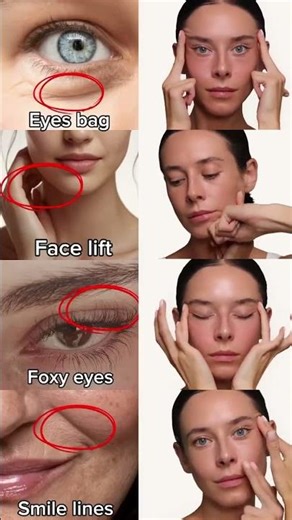 Remove Eye Bags & Get a Natural Face Lift at Home#FaceYoga #FaceLift #AntiAging #fitnessroutine
