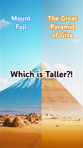Mount Fuji vs The Great Pyramid of Giza | Which is the Tallest?