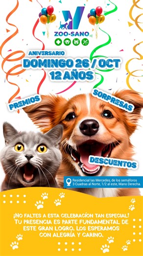 🎈🎉Esperamos contar con tu presencia y seguir trabajando juntos por un mundo más sano para nuestros amigos peludos!🎉🎈 🐱VETERINARIA ZOO-SANO🐱 ☎️ 8699 0485 ☎️ 8267-8677 📍 Residencial las Mercedes, de los semáforos 3 Cuadras al Norte, 1/2 al este, Mano Derecha. Managua, Nicaragua. | Veterinaria Zoo-Sano Oficial