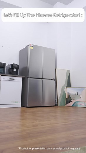 Meet the #Hisense #Refrigerator that takes spaciousness to a whole new level! #GoTechandBeyond 🧃