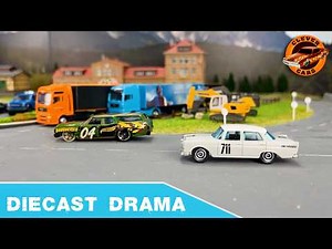 2 Diecast Races with Drifting Cars + Tow Truck Scene – Diorama Show