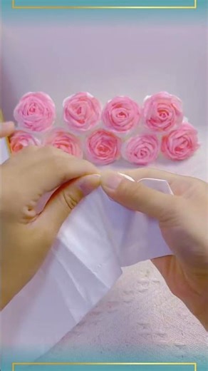 Tutorial | Tissue Flower Crafting - Part 5 | #flowers #crafting #shorts