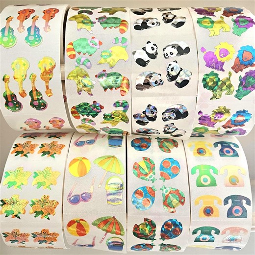 Vintage Iridescent Prismatic Stickers, Pearly, Choose Your Mod, Shiny Sparkle, 2"x2" Squares - Etsy