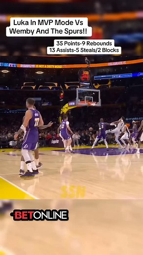 Luka In MVP Mode Vs Wemby And The Spurs!! Insane 35 Points, 9 Rebounds And 13 Assists In Comeback Win!! @betonline_ag #lakers #lukadoncic #mvp #losangeleslakers #hooper #luka #buckets #lukamagic #lakeshow #nba #nbabasketball #nbamemes #nbahighlights #explore #explorepage | Stoner Sports Network