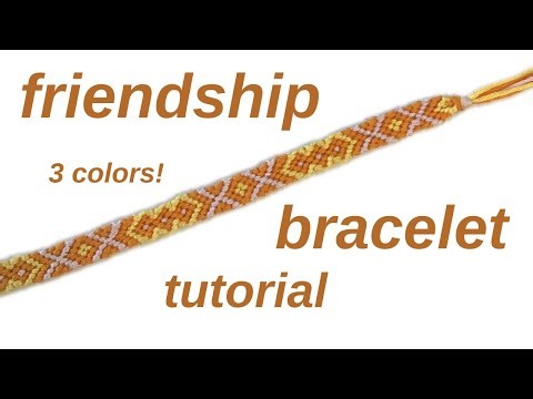 3 color diamond X tutorial || friendship bracelets