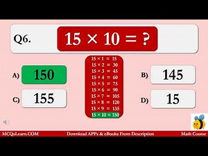 Maths Quiz: Class 3 | Multiplication Table: 15 Times | Grade 3 Maths Quiz for Kids | Download App