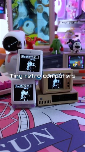 Tiny old computers ♡ #cooltech #imacg3 #retrocomputer #cyberdeck #raspberrypi