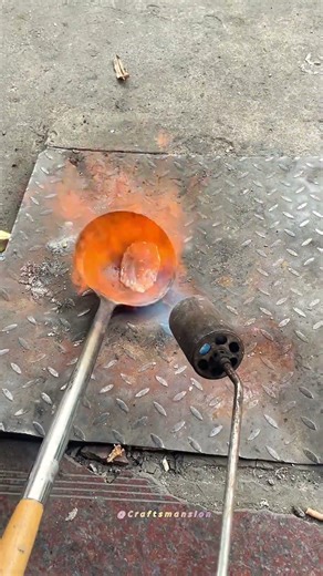 Intense Metal Melting Process Using a High-Powered Torch